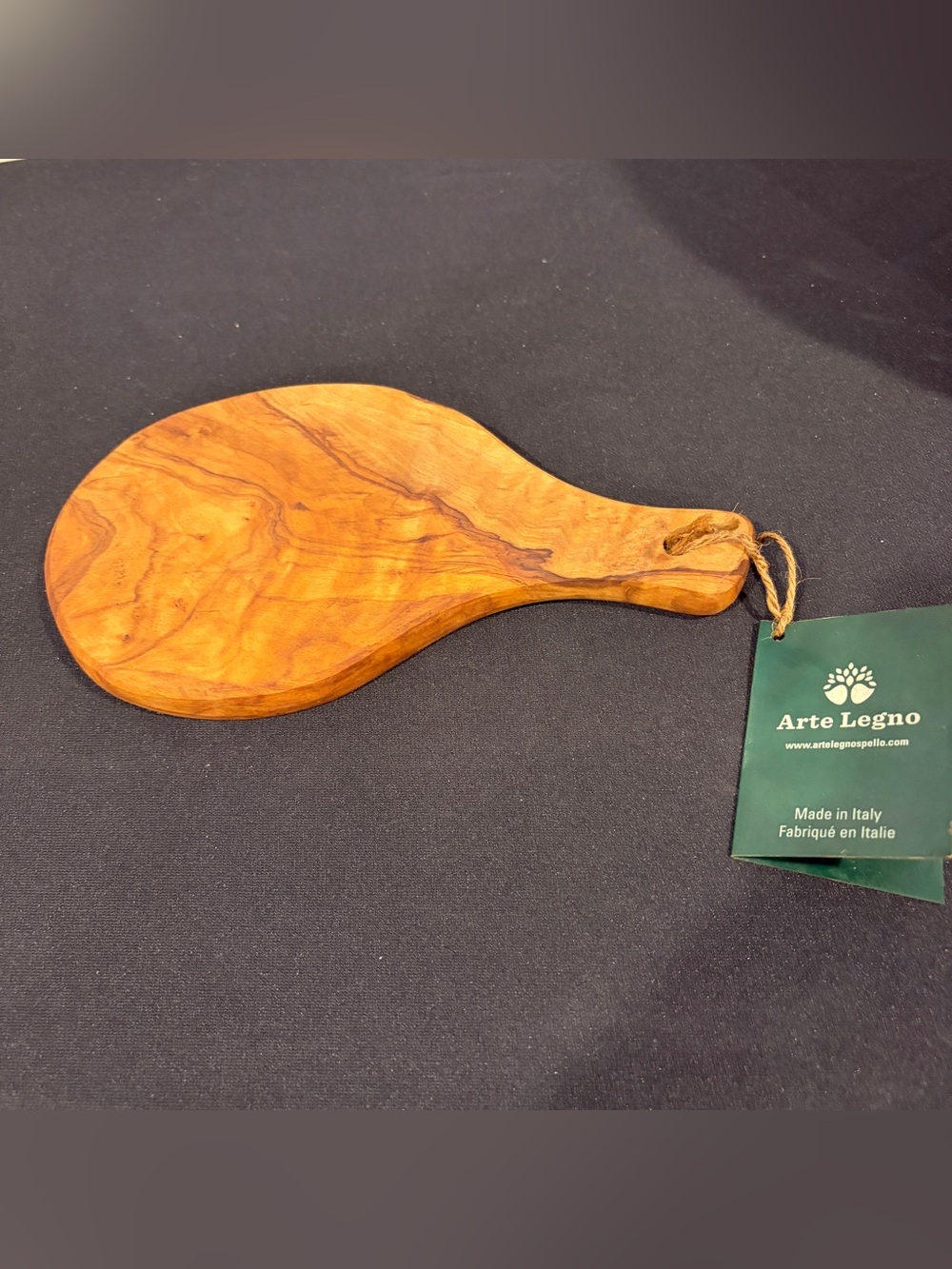 Arte Legno Solid Olive Mini Wood Cheese Board, Cutting Board, Tray Made in Italy